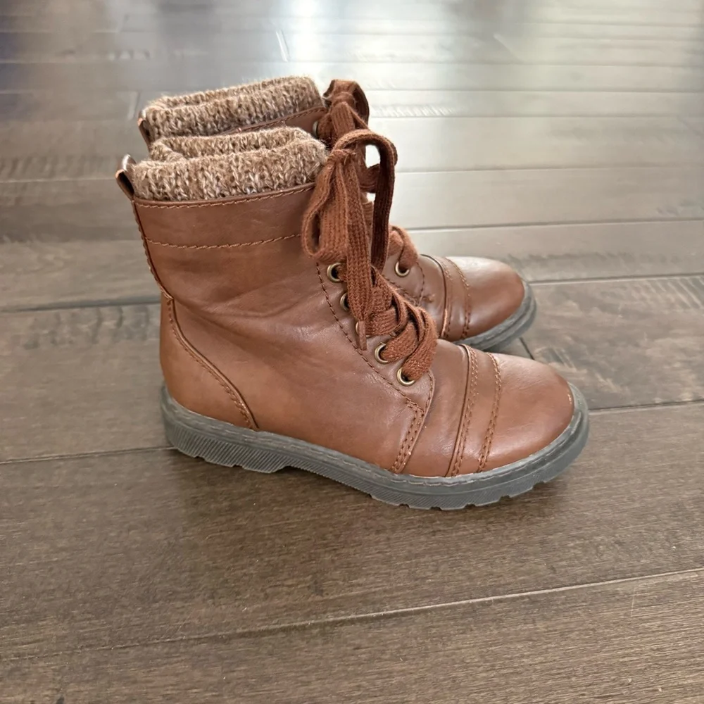 Cupcake Couture Boots Lace up Brown Hiking Winter 12 Girls Kids